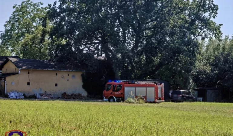 Interwencja policji i straży pożarnej przy ul. Budowlanych w Tychach - 15.07.2023