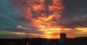 Niebo w ogniu nad Tychami