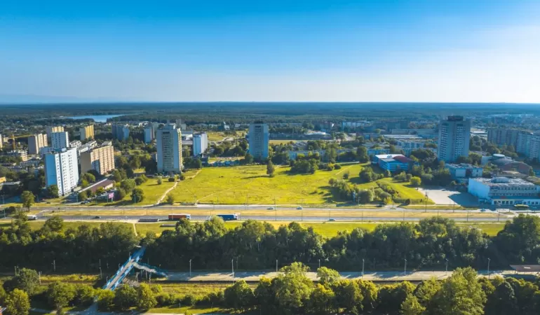 Obszar, na którym ma powstać nowe centrum Tychów