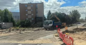 Budowa ronda na skrzyżowaniu ulic Towarowej i Cielmickiej - ruch wahadłowy