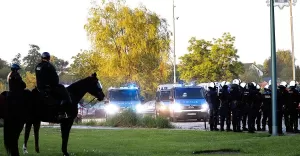 Policyjne zabezpieczenie meczu pomiędzy drużynami GKS Tychy i Wisła Kraków - 09.05.2025