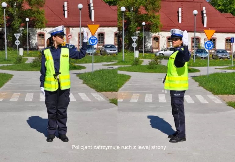 policjant kierujący ruchem