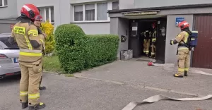 Zadymienie na klatce schodowej w budynku przy ul. Żwakowskiej 24