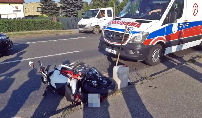 Kolizja motocykla i samochodu osobowego, Mikołowska