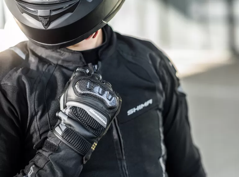 Długie rękawice motocyklowe