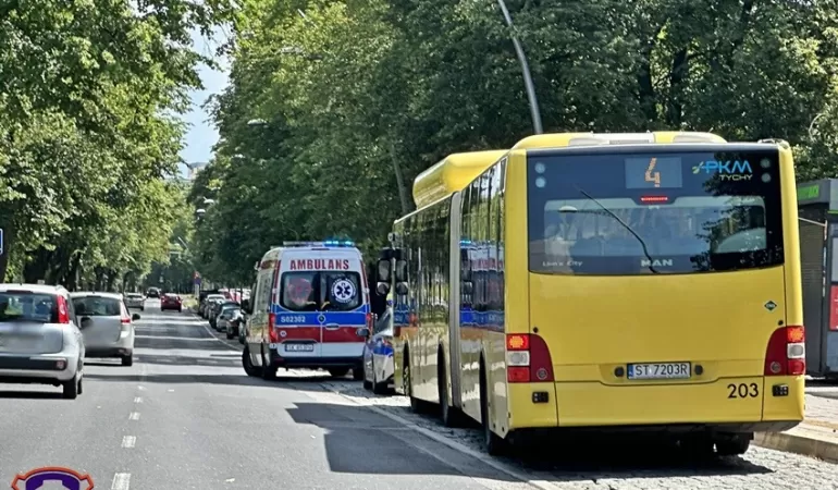 Interwencja służb ratunkowych na przystanku "Tychy Niepodległości" - 29.07.2023