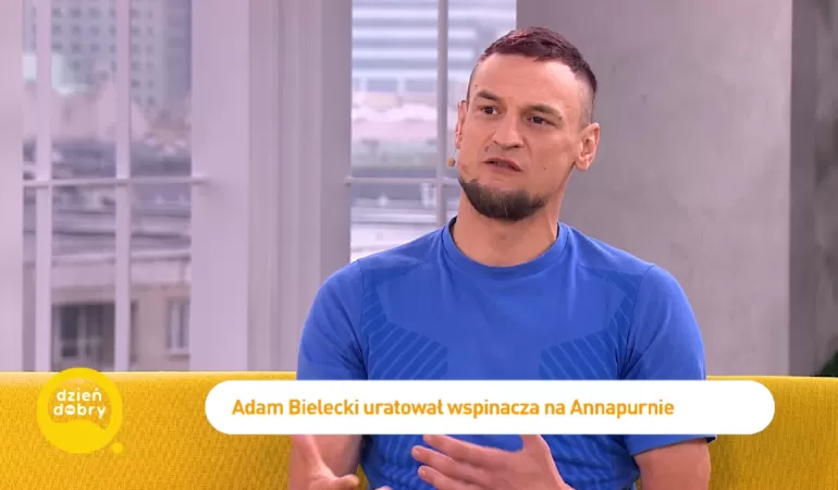 Tyszanin Adam Bielecki opowiedział w TVN-ie o uratowaniu wspinacza na Annapurnie - 07.10.2023
