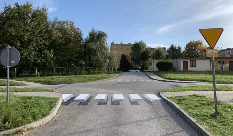 trójwymiarowe przejście dla pieszych w Miechowie