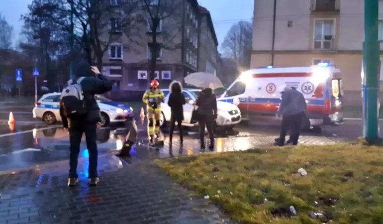 Potrącenie pieszego na ul. Burschego - 23.12.2020