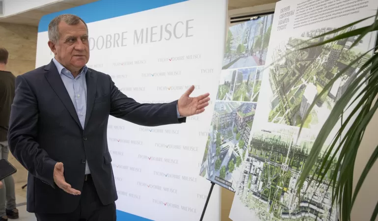 Nowe centrum Tychów - konferencja prasowa - 15.05.2022