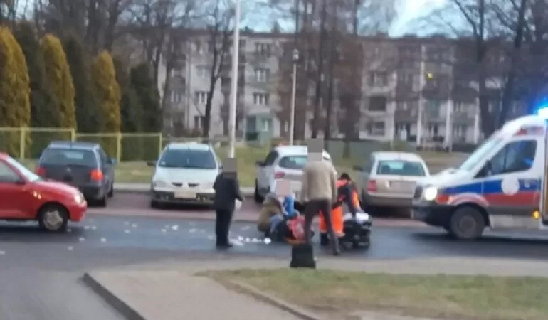Potrącenie pieszego na ulicy Dębowej - 29.01.2020