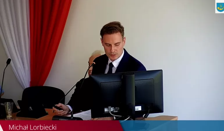 Michał Lorbiecki podczas przedstawiania założeń planu miejscowego