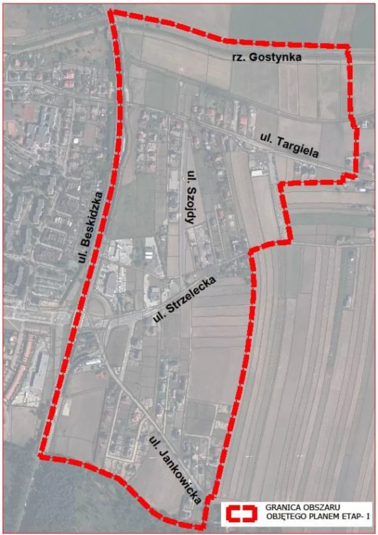 Granica obszaru objętego planem etap I