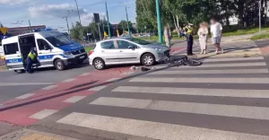 Potrącenie rowerzystki na ul. Żwakowskiej - 13.06.2025