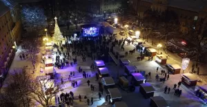 Jarmark Bożonarodzeniowy z lotu ptaka - 16.12.2022