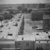 [Historyczne zdjęcie] Miasto w budowie. Widok z ul. Czystej na osiedle C