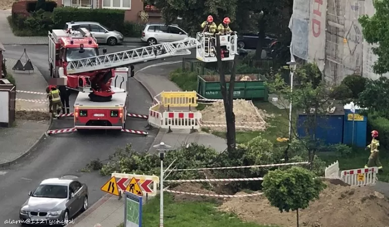 Interwencja straży przy ul. Morcinka