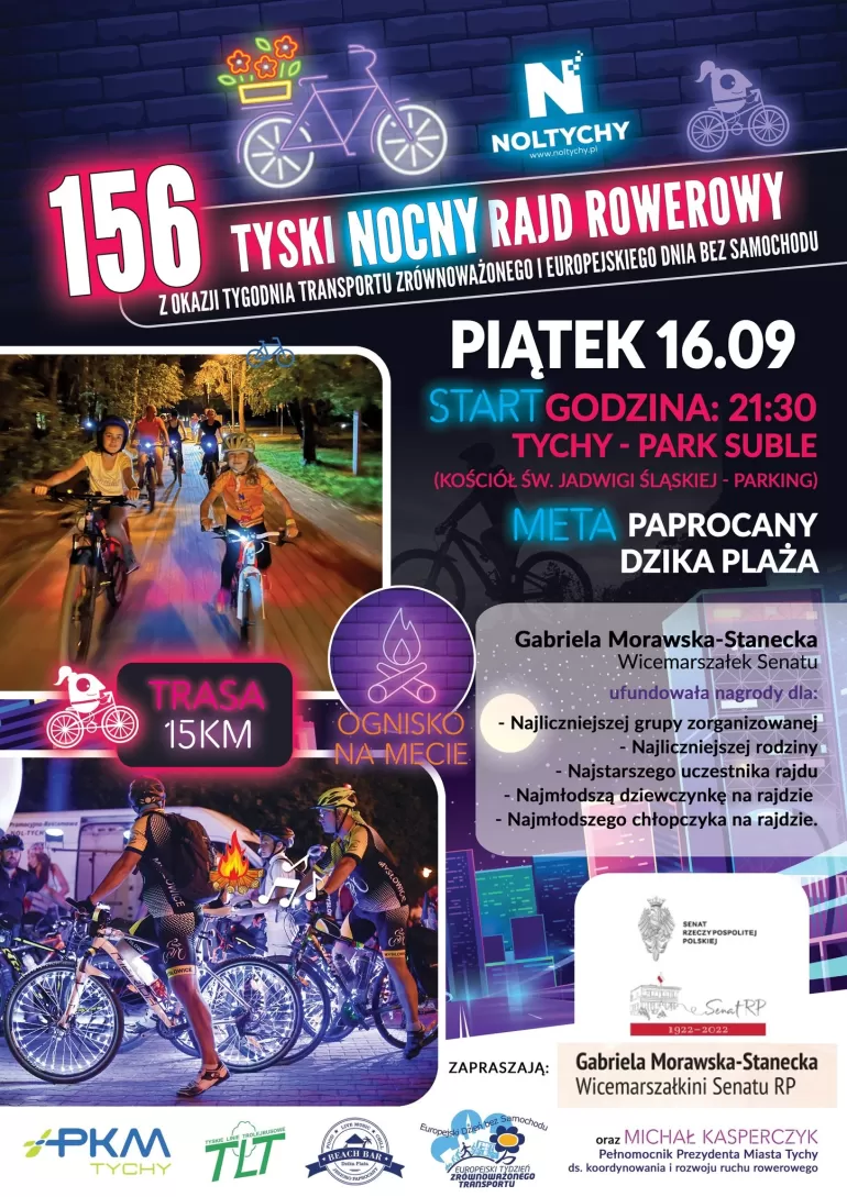 Już po raz 156. Tyski Nocny Rajd Rowerowy!