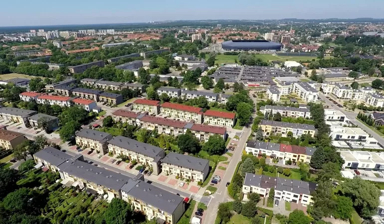 Tychy z lotu ptaka, stadion miejski