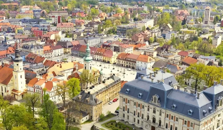 pszczyna, park, zamek