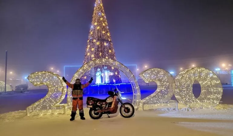 Tysza's Marek Suslik conquered Siberia in winter on a motorcycle