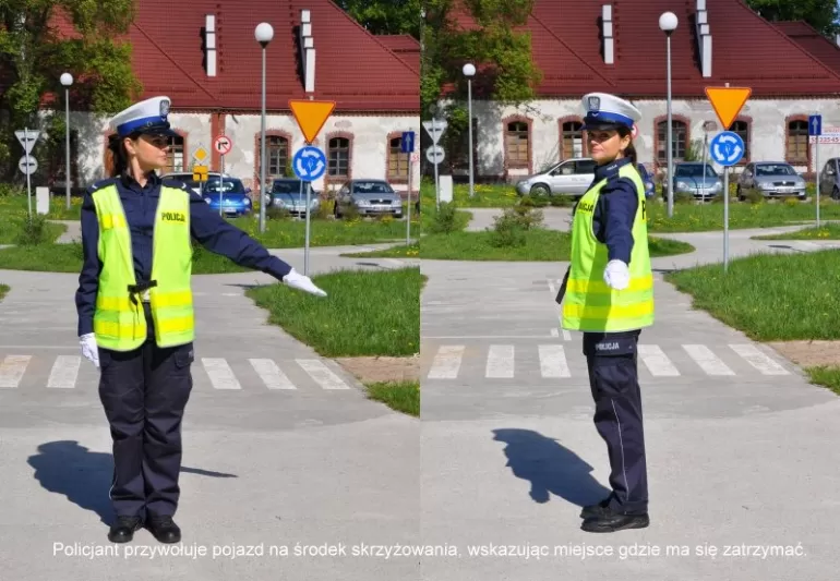 policjant kierujący ruchem