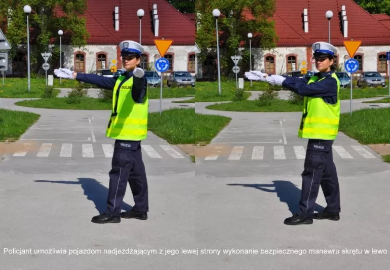 policjant kierujący ruchem