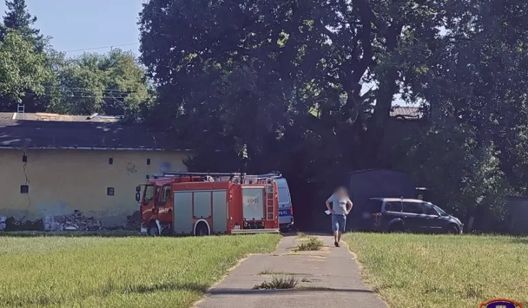 Interwencja policji i straży pożarnej przy ul. Budowlanych w Tychach - 15.07.2023