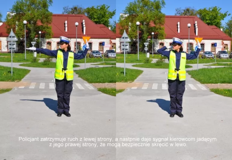 policjant kierujący ruchem
