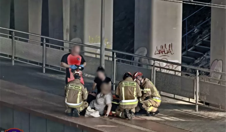 Wypadek na stacji PKP Tychy Bielska