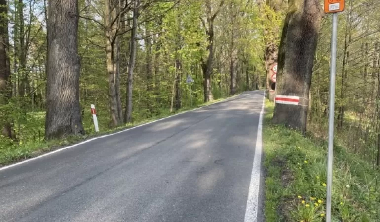 W Chybiu przez pewien czas musimy jechać zatłoczoną ulicą Bielską