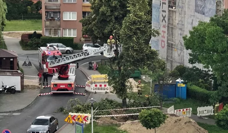 Interwencja straży przy ul. Morcinka