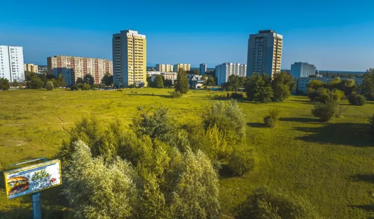 Obszar, na którym ma powstać nowe centrum Tychów